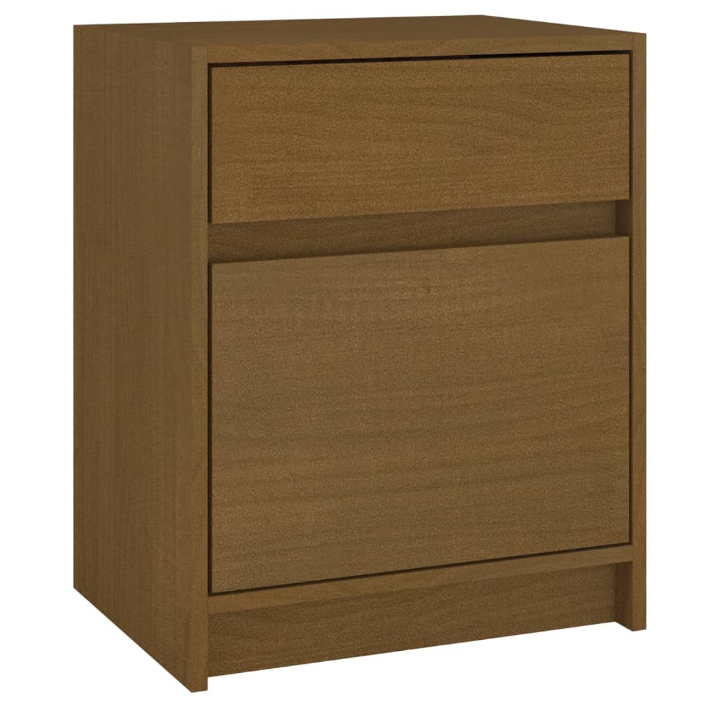 Yöpöydät 2 kpl hunajanruskea 40x31x50 cm täysi mänty - Sisustajankoti.fi