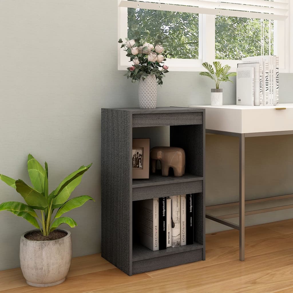 Kirjahylly harmaa 40x30x71,5 cm täysi mänty - Sisustajankoti.fi