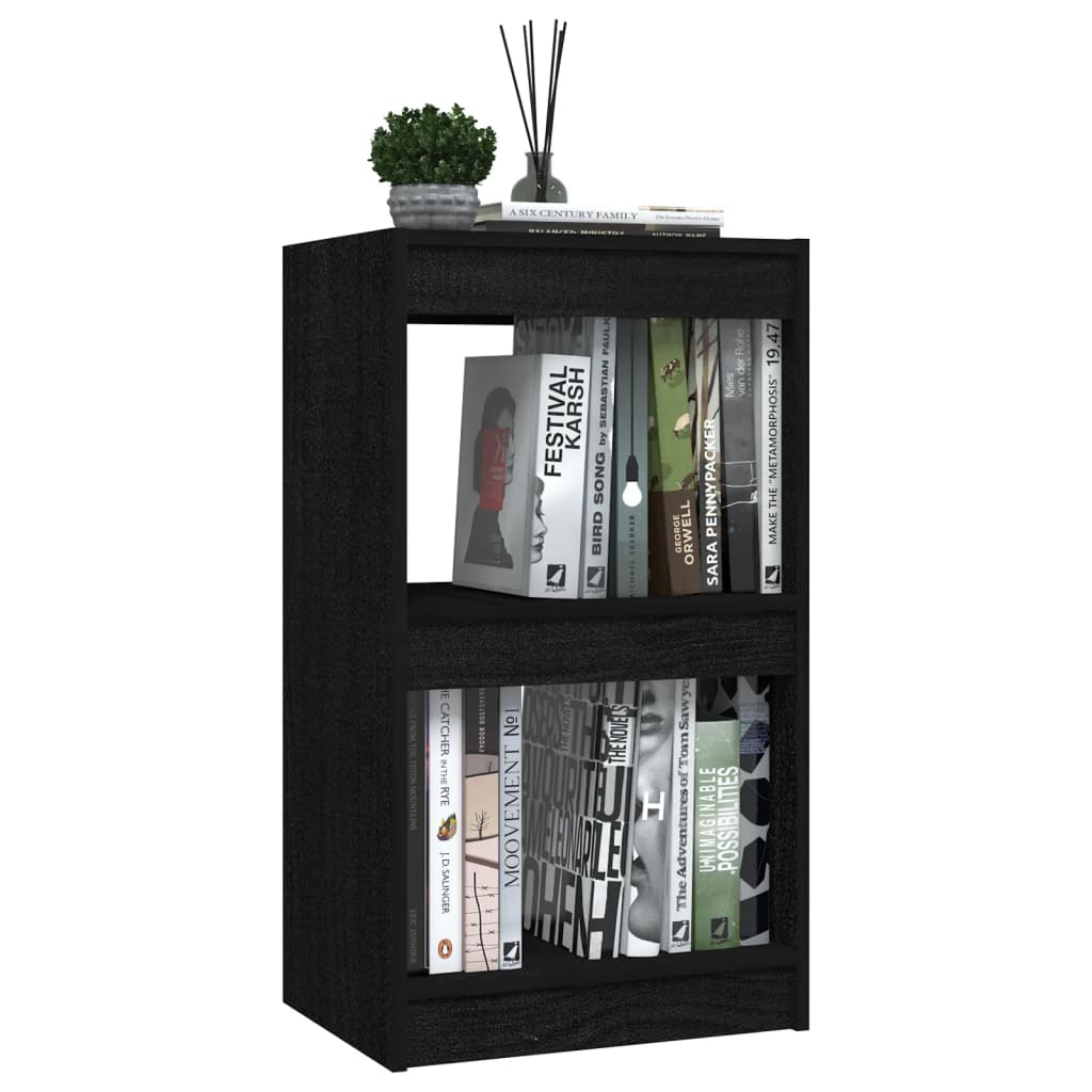 Kirjahylly musta 40x30x71,5 cm täysi mänty - Sisustajankoti.fi