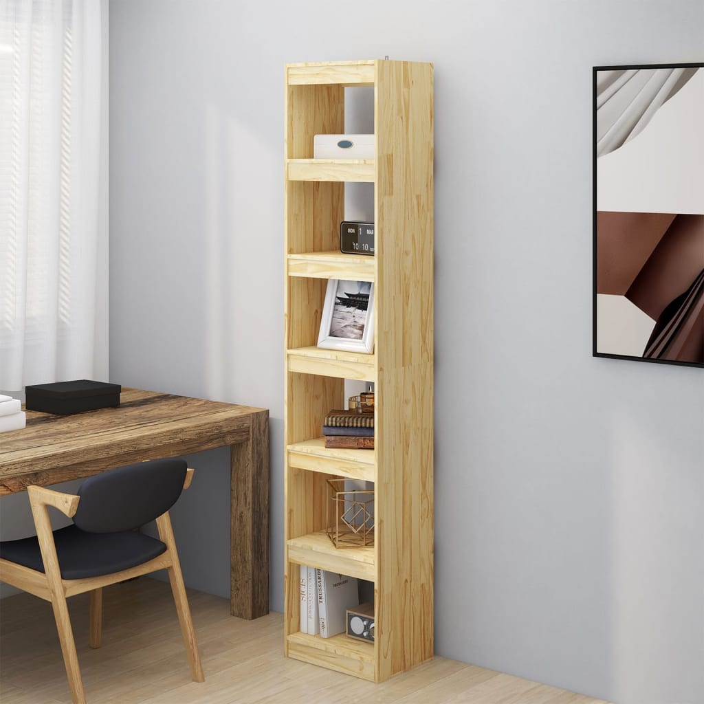 Kirjahylly/tilanjakaja 40x30x199 cm täysi mänty - Sisustajankoti.fi