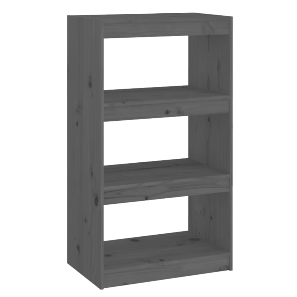 Kirjahylly/tilanjakaja harmaa 60x30x103,5 cm täysi mänty - Sisustajankoti.fi