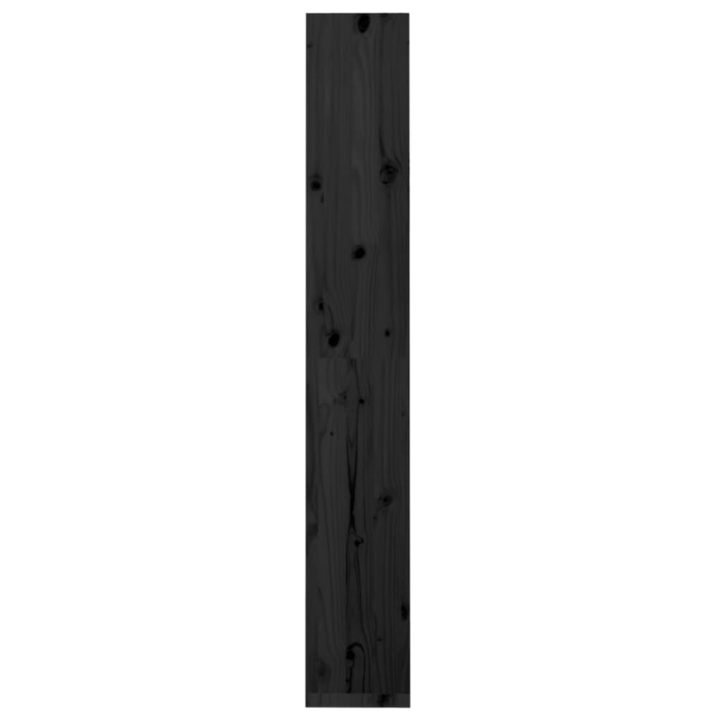 Kirjahylly/tilanjakaja musta 60x30x199,5 cm täysi mänty - Sisustajankoti.fi