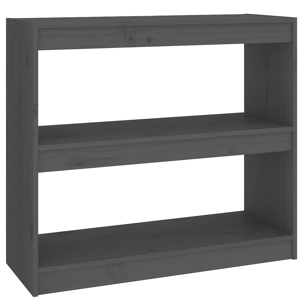 Kirjahylly/tilanjakaja harmaa 80x30x71,5 cm täysi mänty - Sisustajankoti.fi
