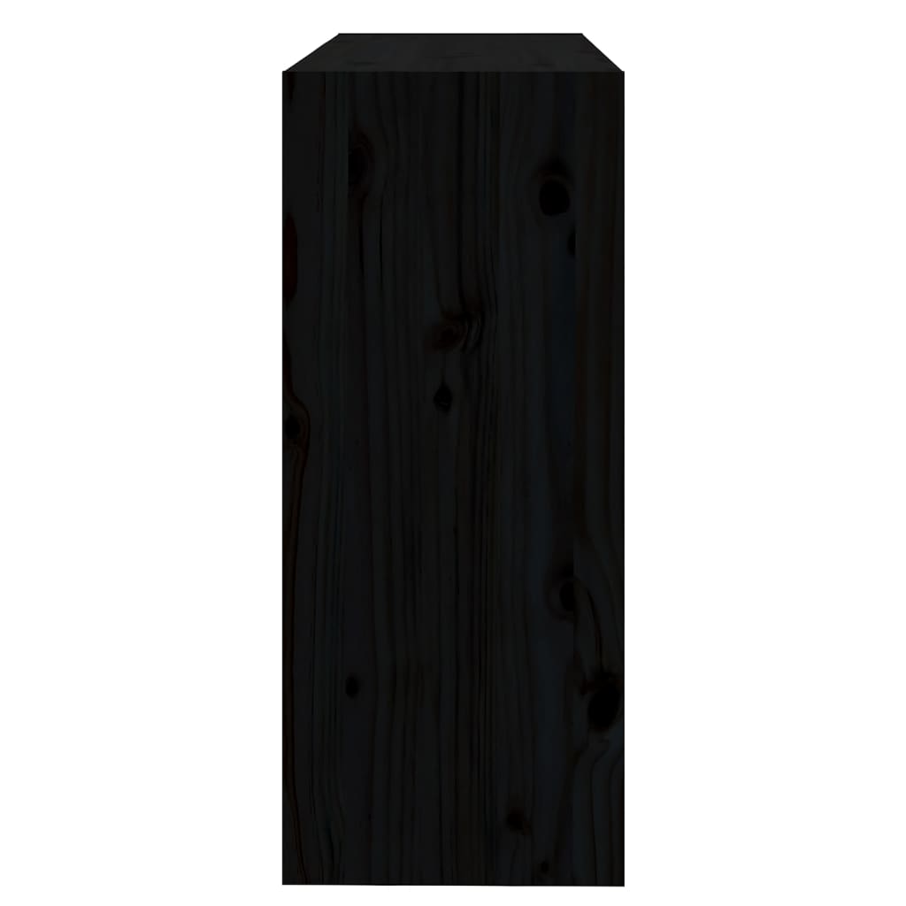Kirjahylly/tilanjakaja musta 80x30x71,5 cm täysi mänty - Sisustajankoti.fi
