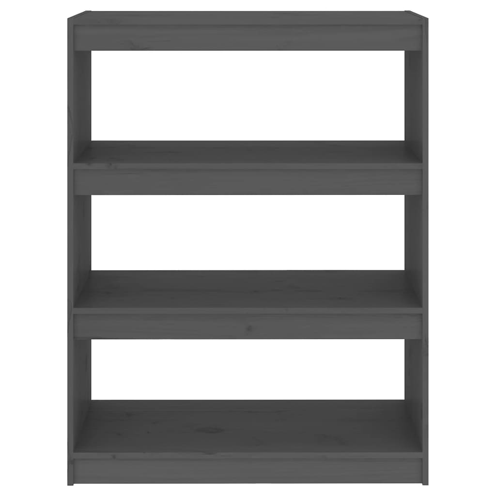 Kirjahylly/tilanjakaja harmaa 80x30x103,5 cm täysi mänty - Sisustajankoti.fi