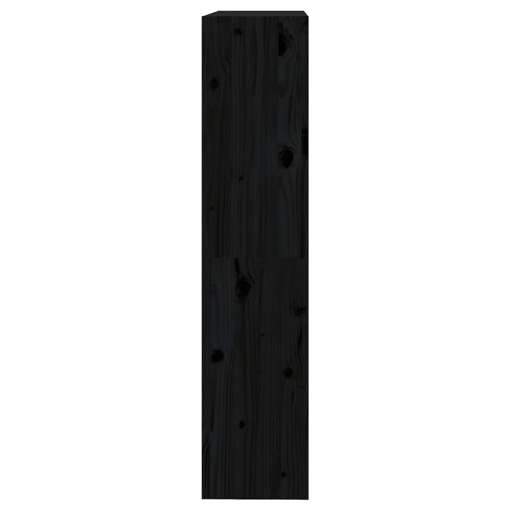 Kirjahylly/tilanjakaja musta 80x30x135,5 cm täysi mänty - Sisustajankoti.fi