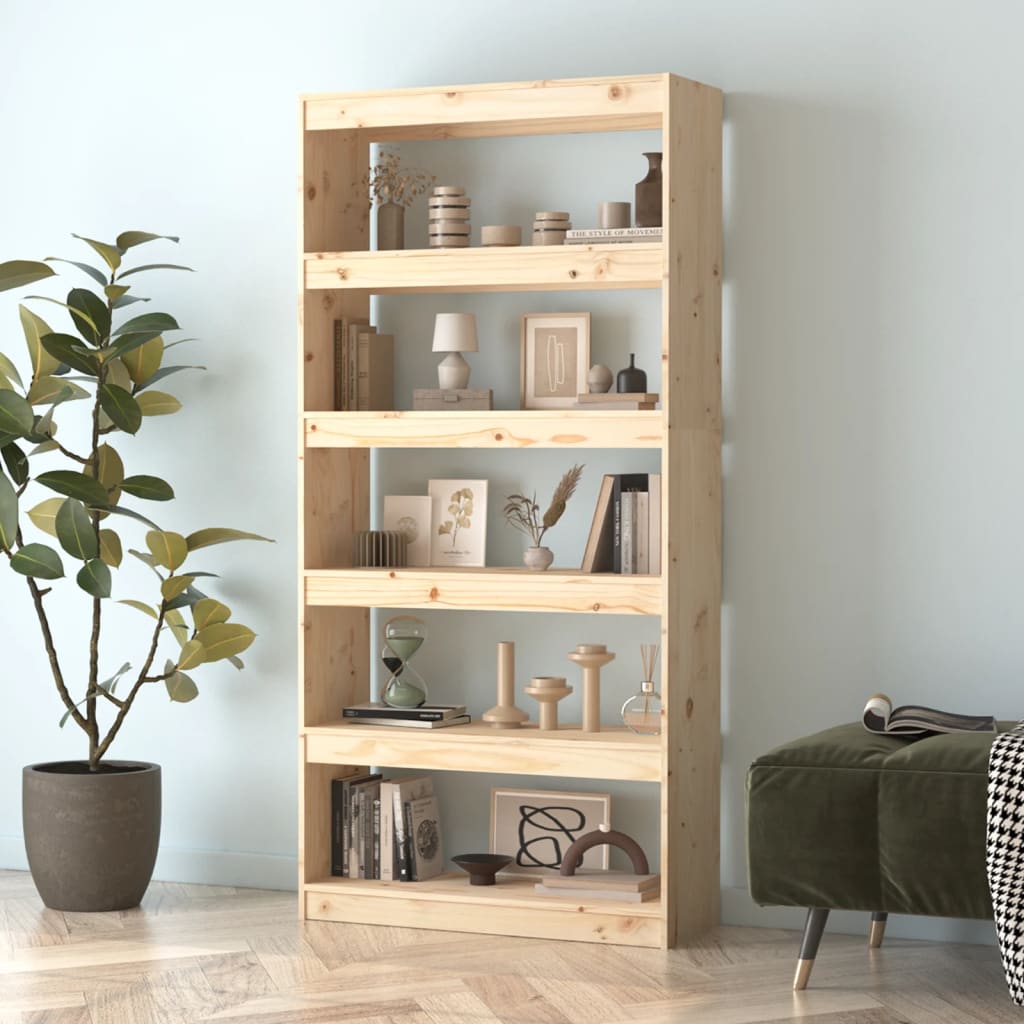 Kirjahylly/tilanjakaja 80x30x167,4 cm täysi mänty - Sisustajankoti.fi