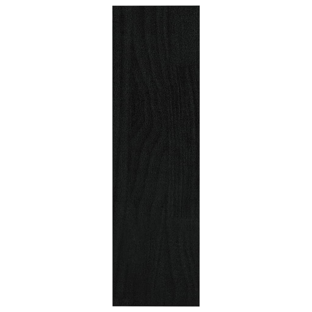 Kirjahylly/tilanjakaja musta 100x30x103 cm täysi mänty - Sisustajankoti.fi