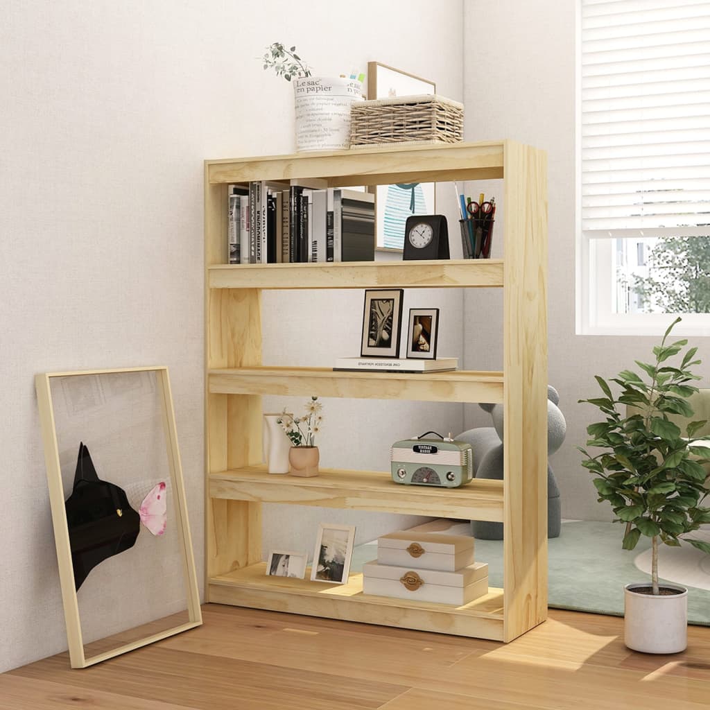 Kirjahylly/tilanjakaja 100x30x135,5 cm täysi mänty - Sisustajankoti.fi