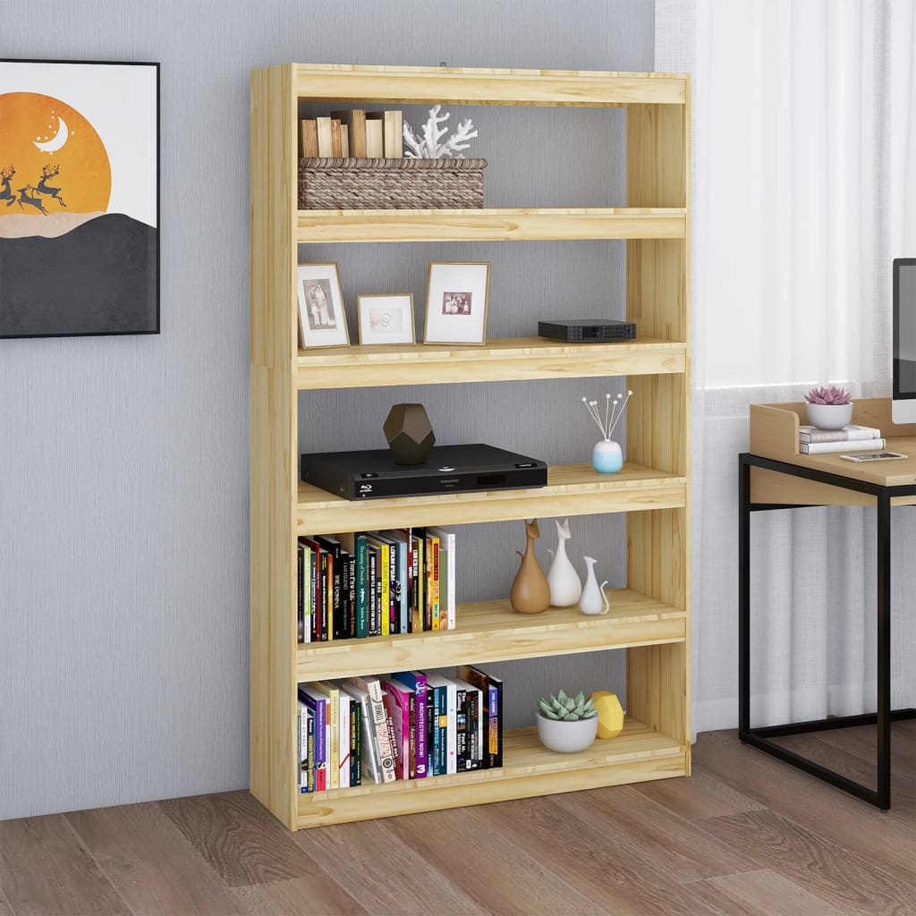 Kirjahylly/tilanjakaja 100x30x167,5 cm täysi mänty - Sisustajankoti.fi