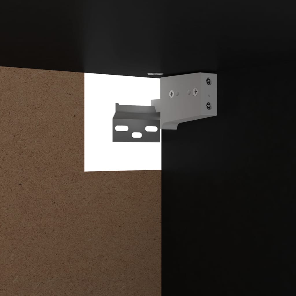 Vaatekaappi musta 100x32,5x35 cm lastulevy - Sisustajankoti.fi