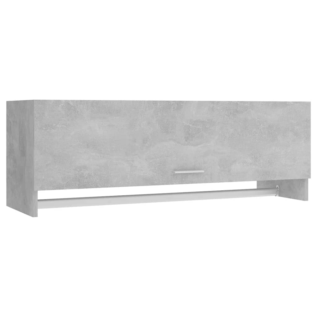 Vaatekaappi betoninharmaa 100x32,5x35 cm lastulevy - Sisustajankoti.fi