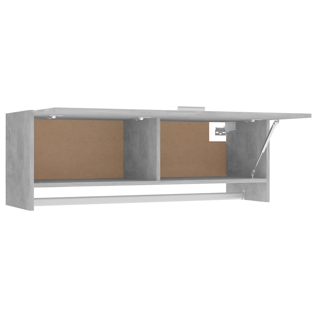 Vaatekaappi betoninharmaa 100x32,5x35 cm lastulevy - Sisustajankoti.fi