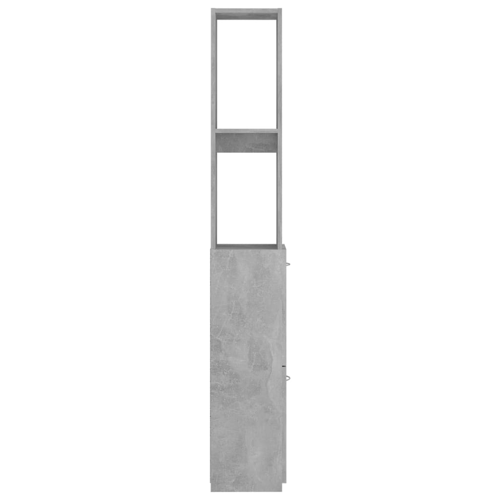 Kylpyhuonekaappi betoninharmaa 25x25x170 cm lastulevy - Sisustajankoti.fi