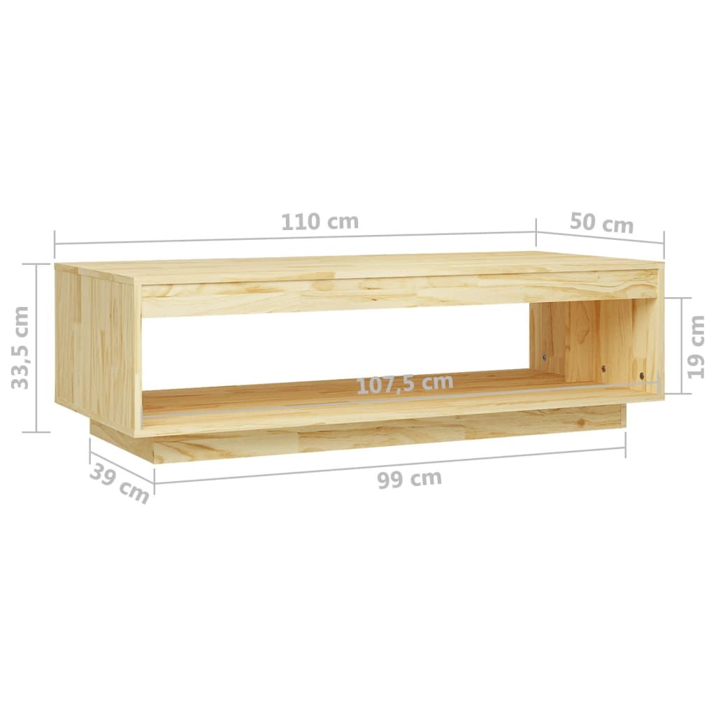 Sohvapöytä 110x50x33,5 cm täysi mänty - Sisustajankoti.fi