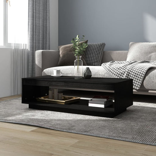 Sohvapöytä 110x50x33,5 cm täysi mänty musta - Sisustajankoti.fi
