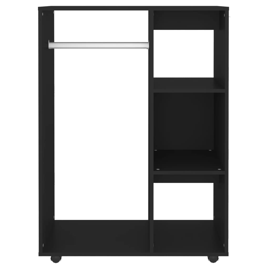 Vaatekaappi musta 80x40x110 cm lastulevy - Sisustajankoti.fi
