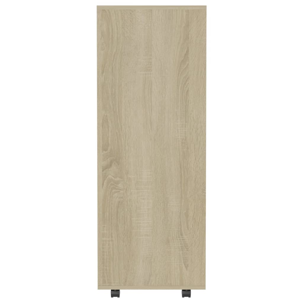 Vaatekaappi valkoinen ja Sonoma-tammi 80x40x110 cm lastulevy - Sisustajankoti.fi