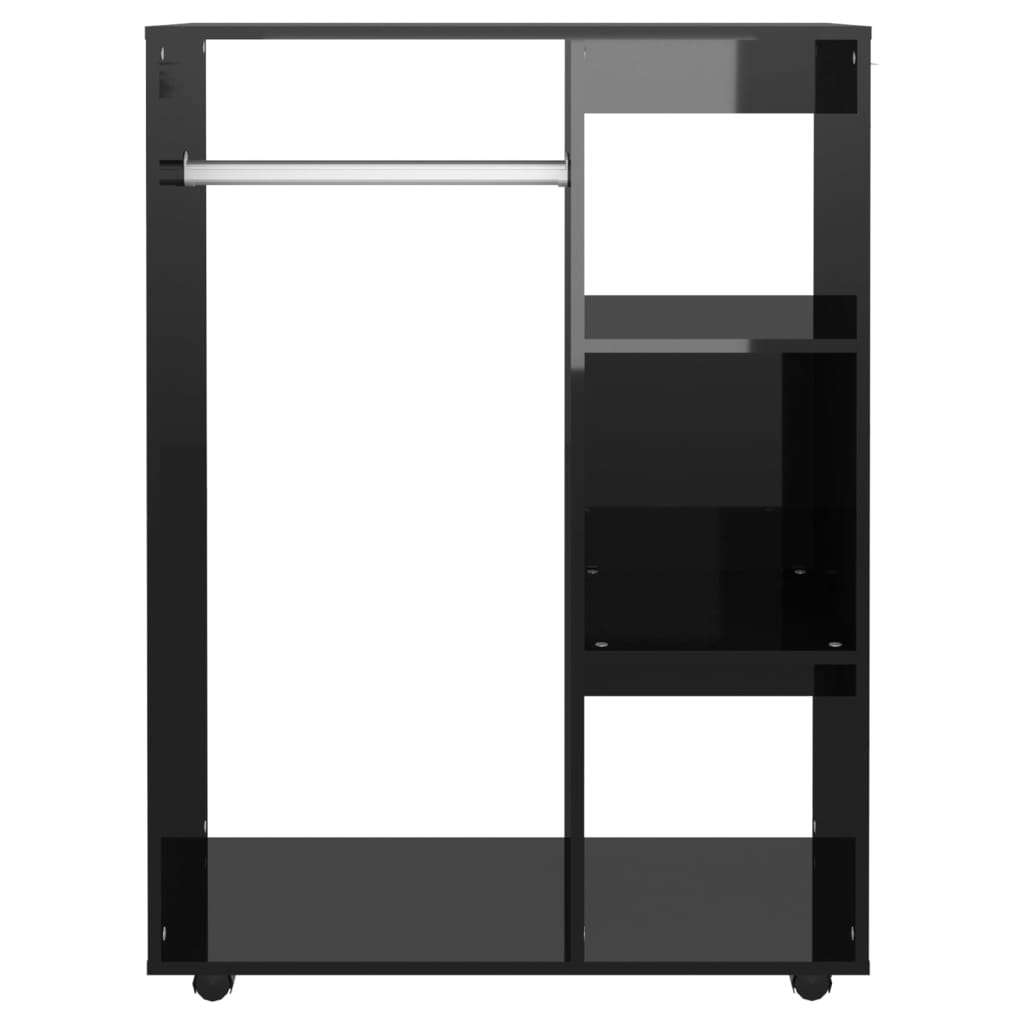 Vaatekaappi korkeakiilto musta 80x40x110 cm - Sisustajankoti.fi