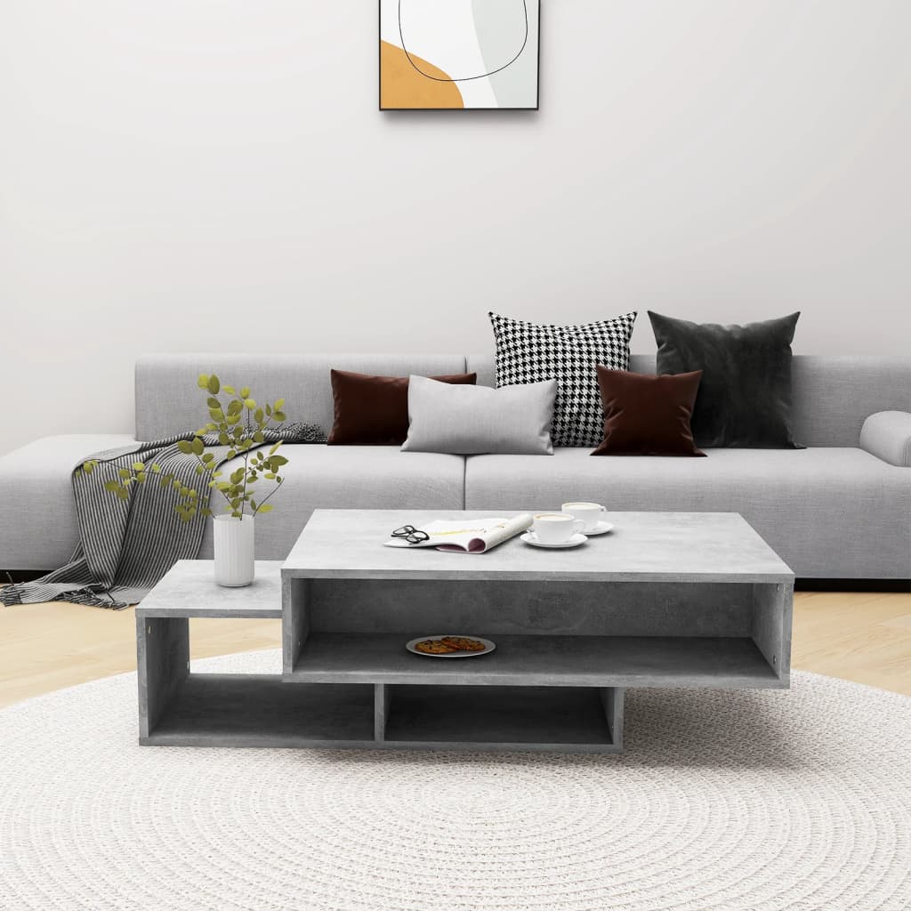Sohvapöytä betoninharmaa 105x55x32 cm lastulevy - Sisustajankoti.fi