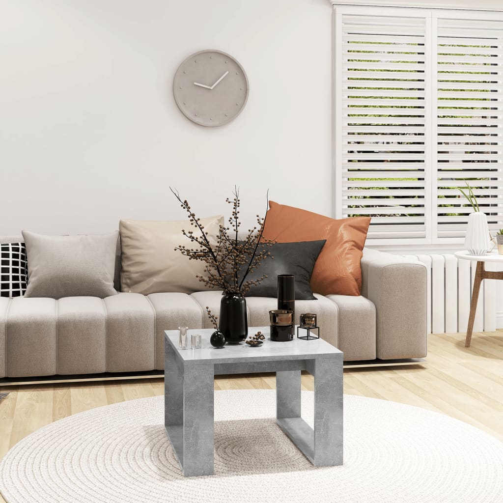 Sivupöytä betoninharmaa 50x50x35 cm lastulevy - Sisustajankoti.fi