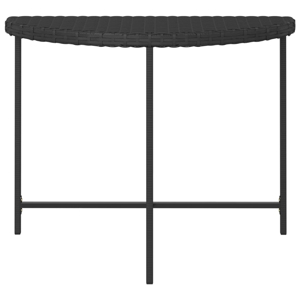 Puutarhapöytä musta 100x50x75 cm polyrottinki - Sisustajankoti.fi