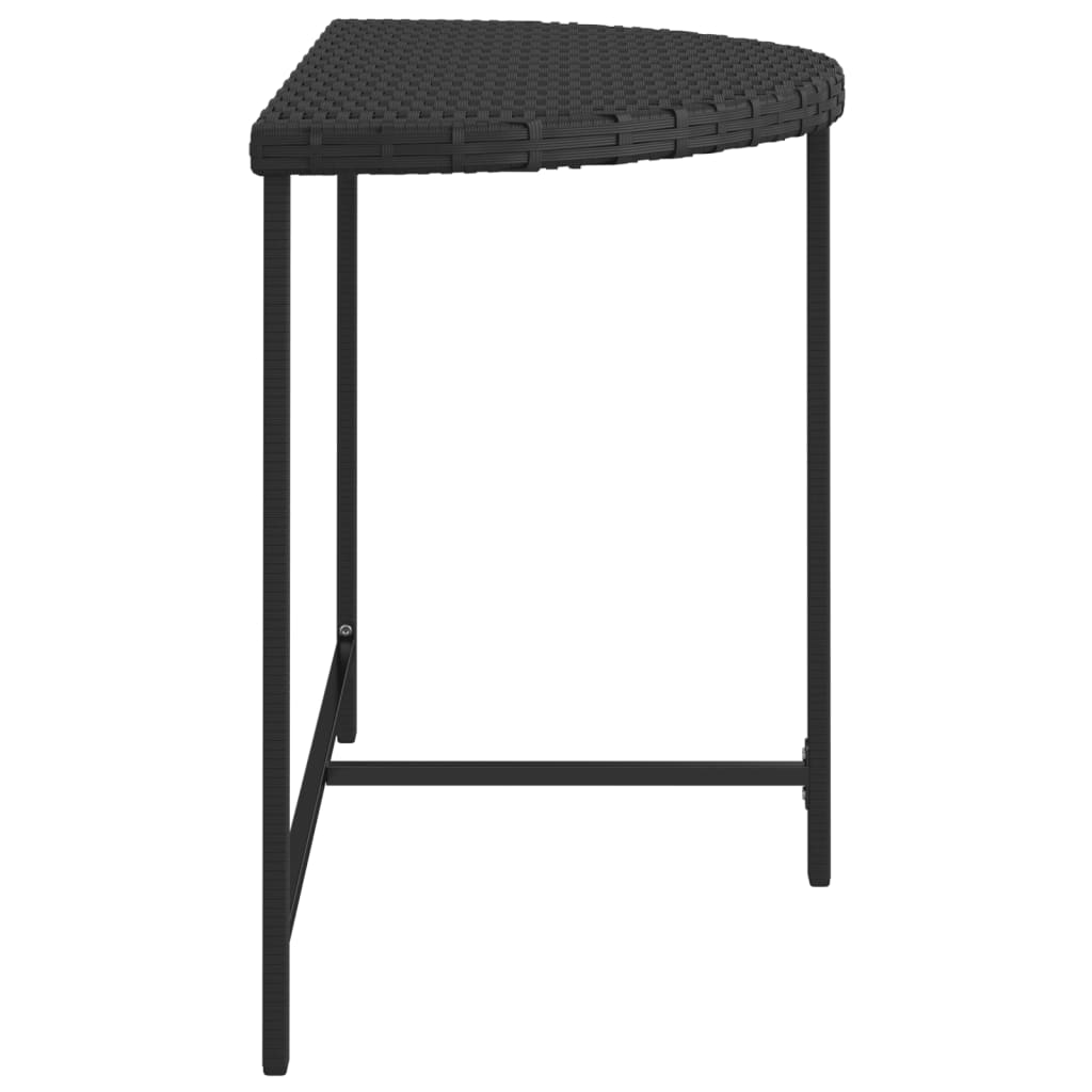 Puutarhapöytä musta 100x50x75 cm polyrottinki - Sisustajankoti.fi