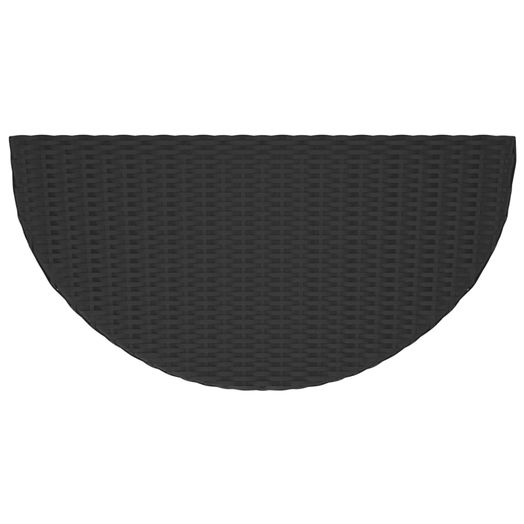 Puutarhapöytä musta 100x50x75 cm polyrottinki - Sisustajankoti.fi