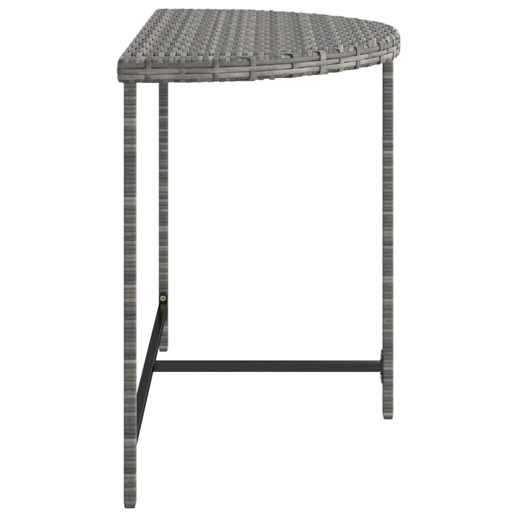 Puutarhapöytä harmaa 100x50x75 cm polyrottinki - Sisustajankoti.fi