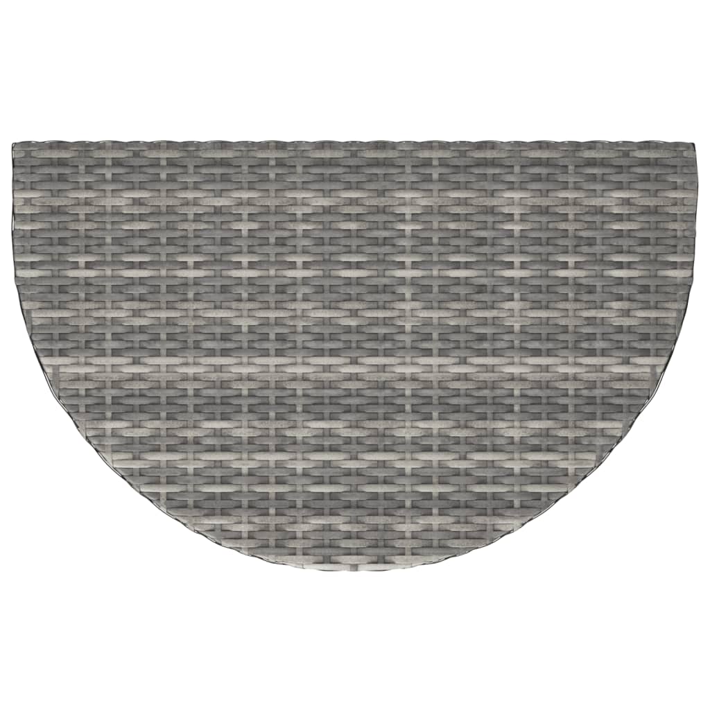 Puutarhapöytä harmaa 80x50x75 cm polyrottinki - Sisustajankoti.fi