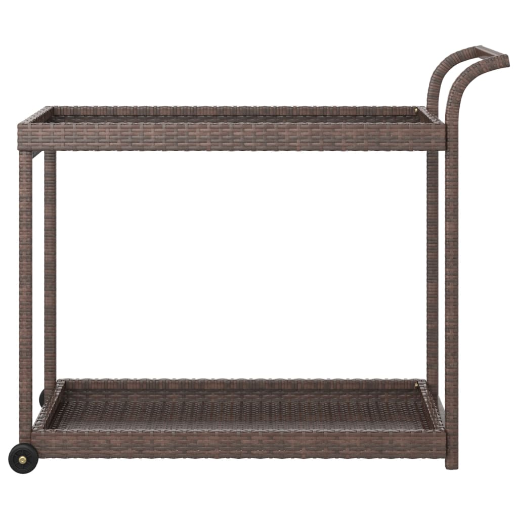 Baarivaunu ruskea 100x45x83 cm polyrottinki - Sisustajankoti.fi