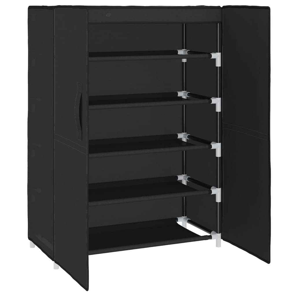 Kenkäkaappi musta 60x28x90 cm kangas - Sisustajankoti.fi