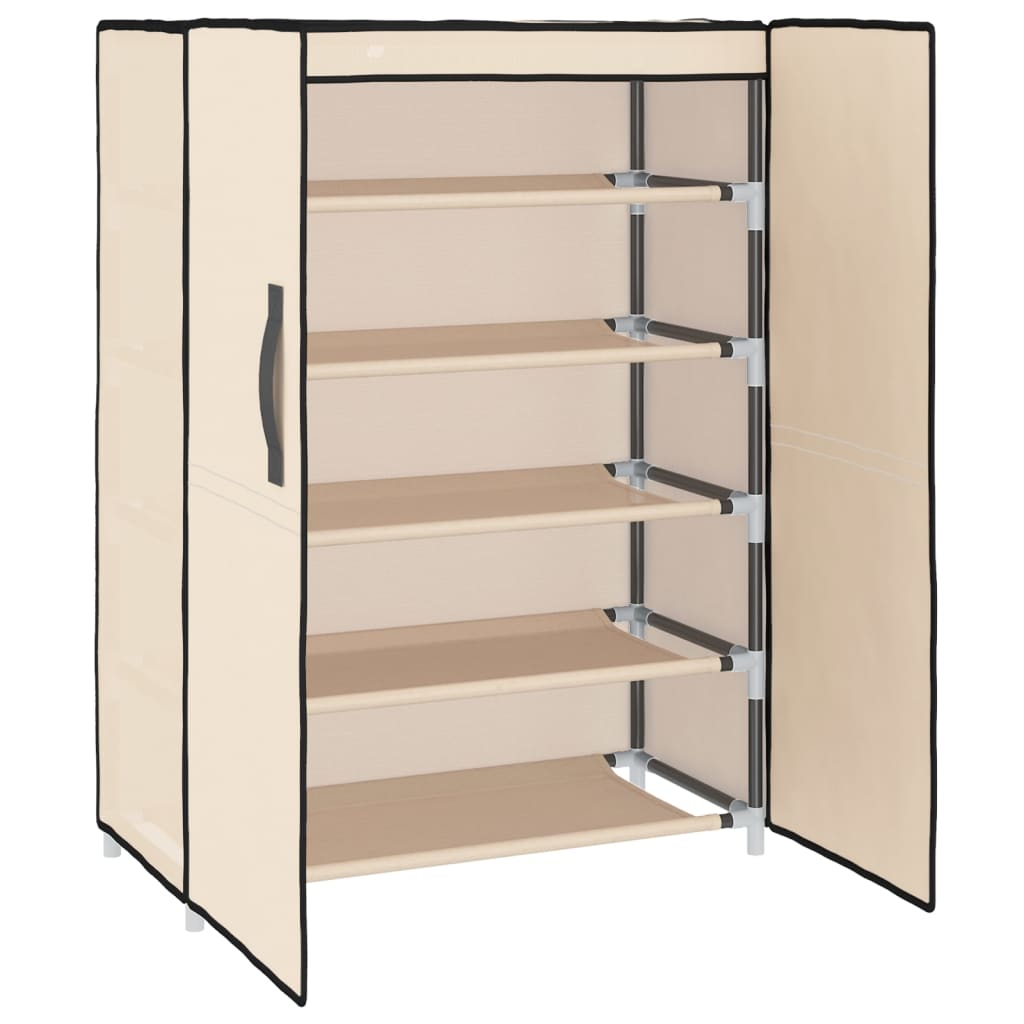 Kenkäkaappi kerma 60x28x90 cm kangas - Sisustajankoti.fi