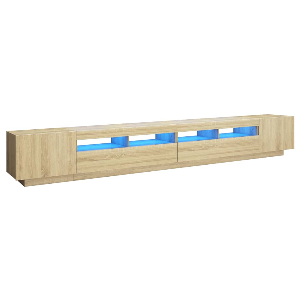 TV-taso LED-valoilla Sonoma-tammi 300x35x40 cm - Sisustajankoti.fi
