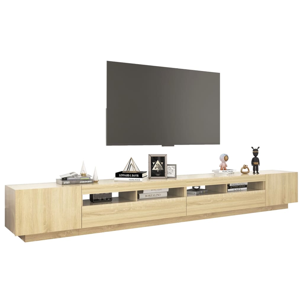 TV-taso LED-valoilla Sonoma-tammi 300x35x40 cm - Sisustajankoti.fi