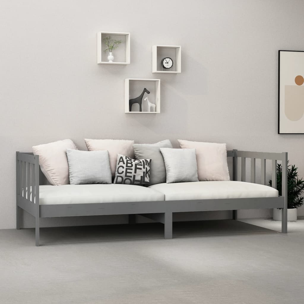 Päivävuode harmaa täysi mänty 90x200 cm - Sisustajankoti.fi