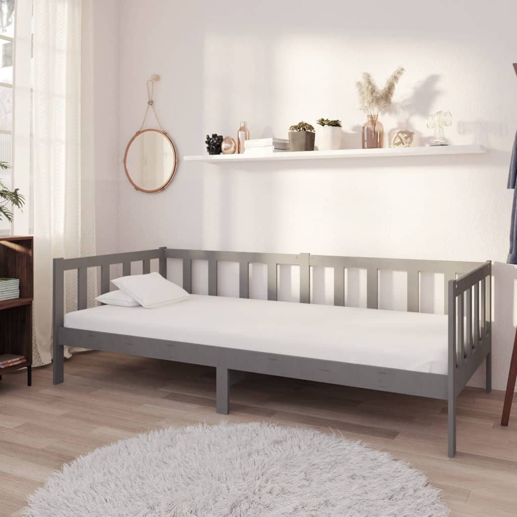 Päivävuode harmaa täysi mänty 90x200 cm - Sisustajankoti.fi