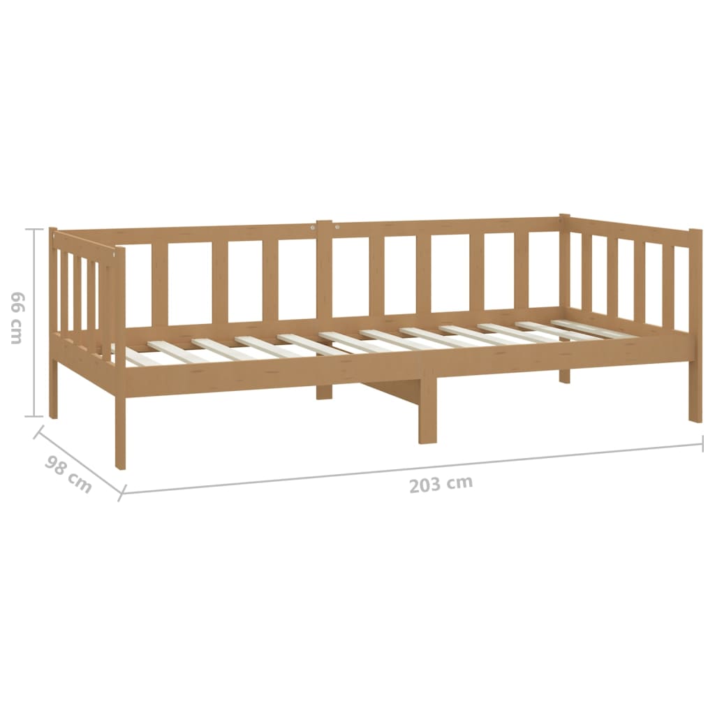Päivävuode hunajanruskea täysi mänty 90x200 cm - Sisustajankoti.fi