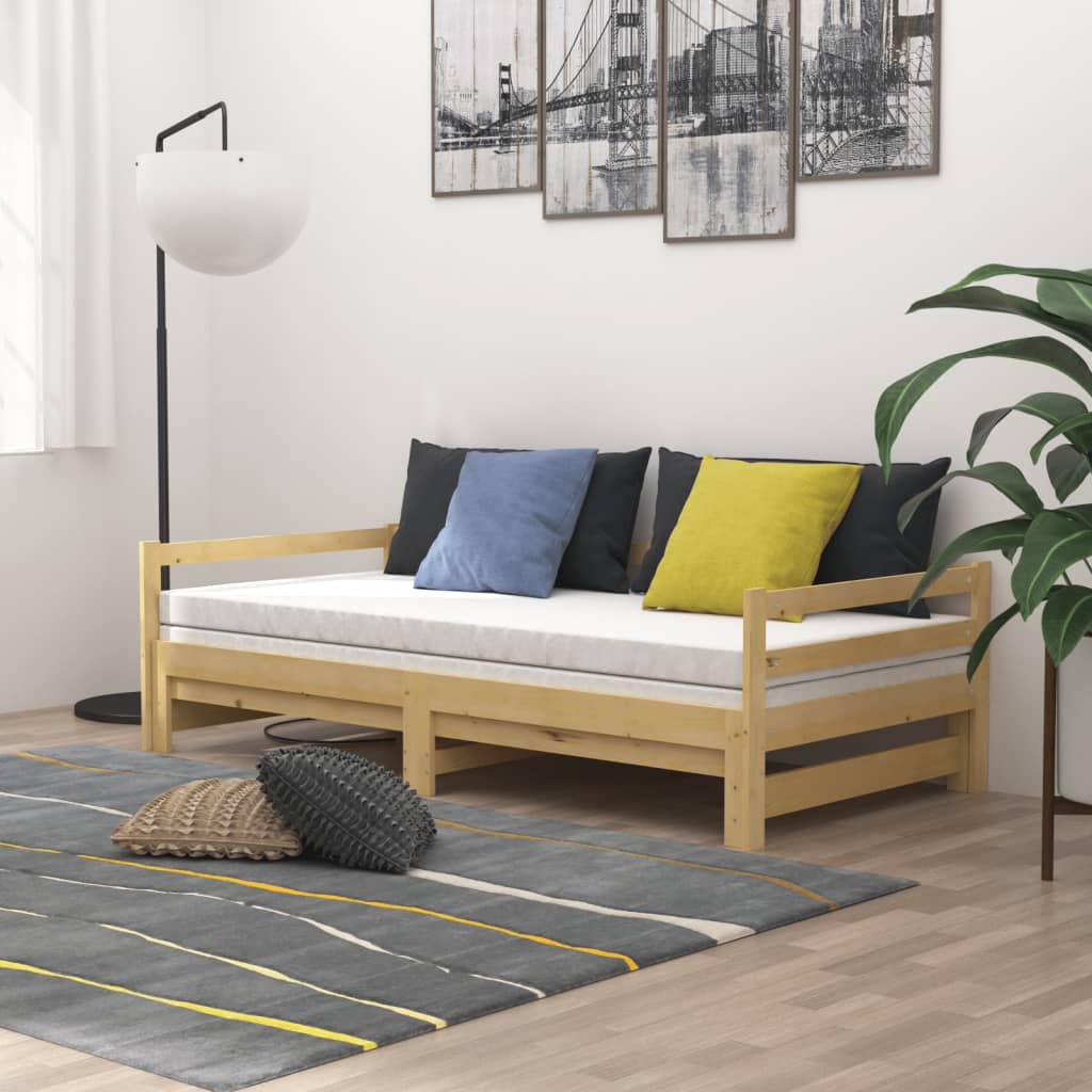 Päivävuode ulosvedettävä täysi mänty 2x (90x200) cm - Sisustajankoti.fi