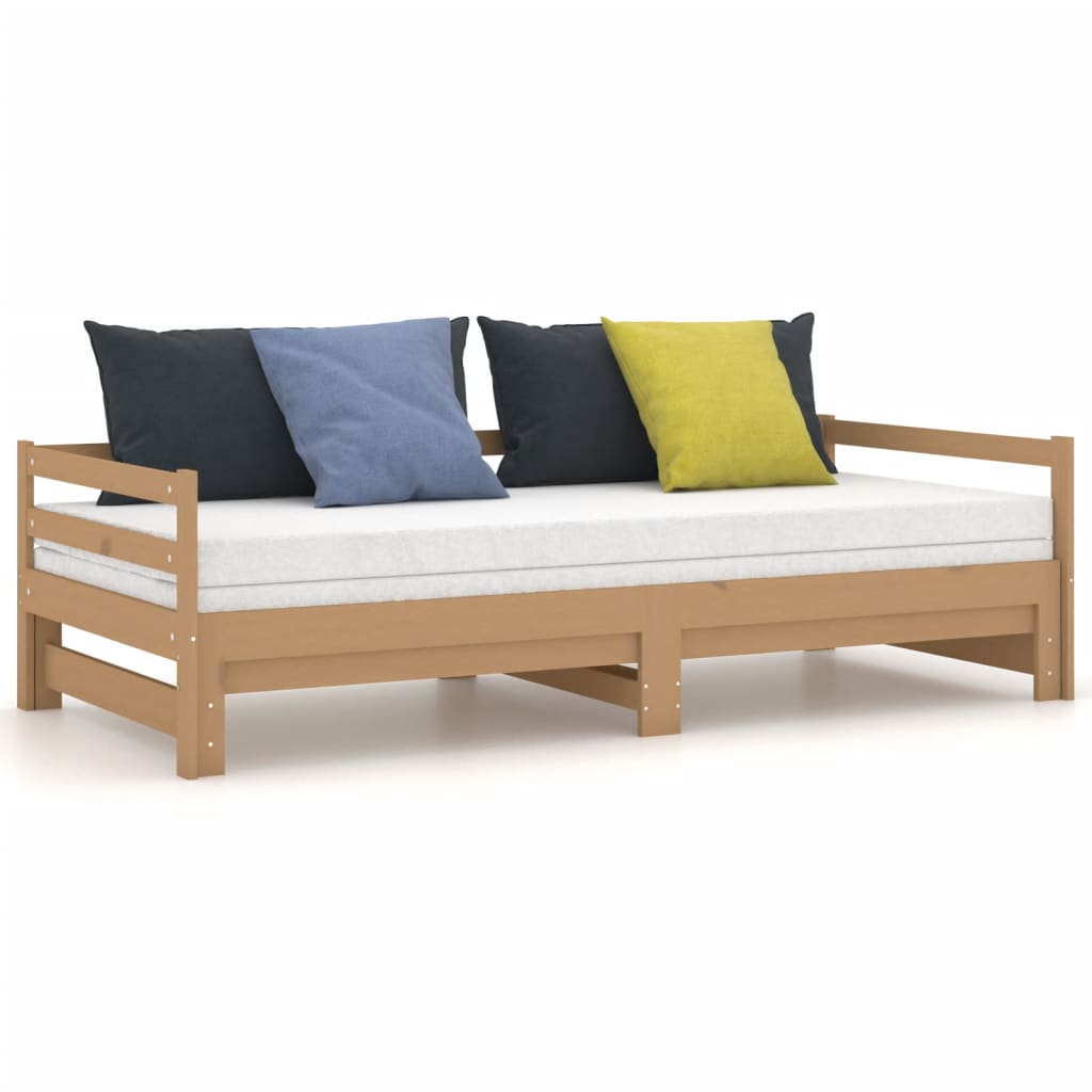 Päivävuode ulosvedettävä hunajanrusk. täysi mänty 2x(90x200) cm - Sisustajankoti.fi