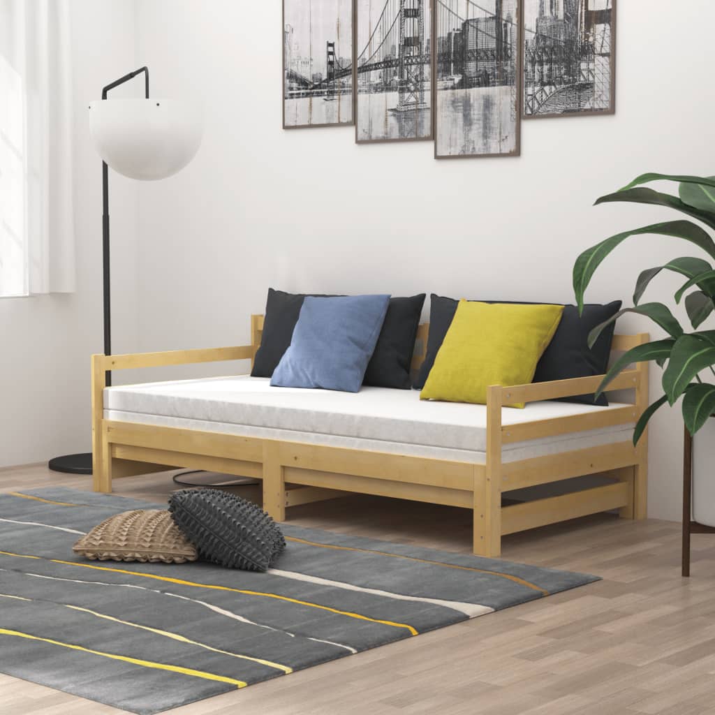 Päivävuode ulosvedettävä täysi mänty 2x (90x200) cm - Sisustajankoti.fi