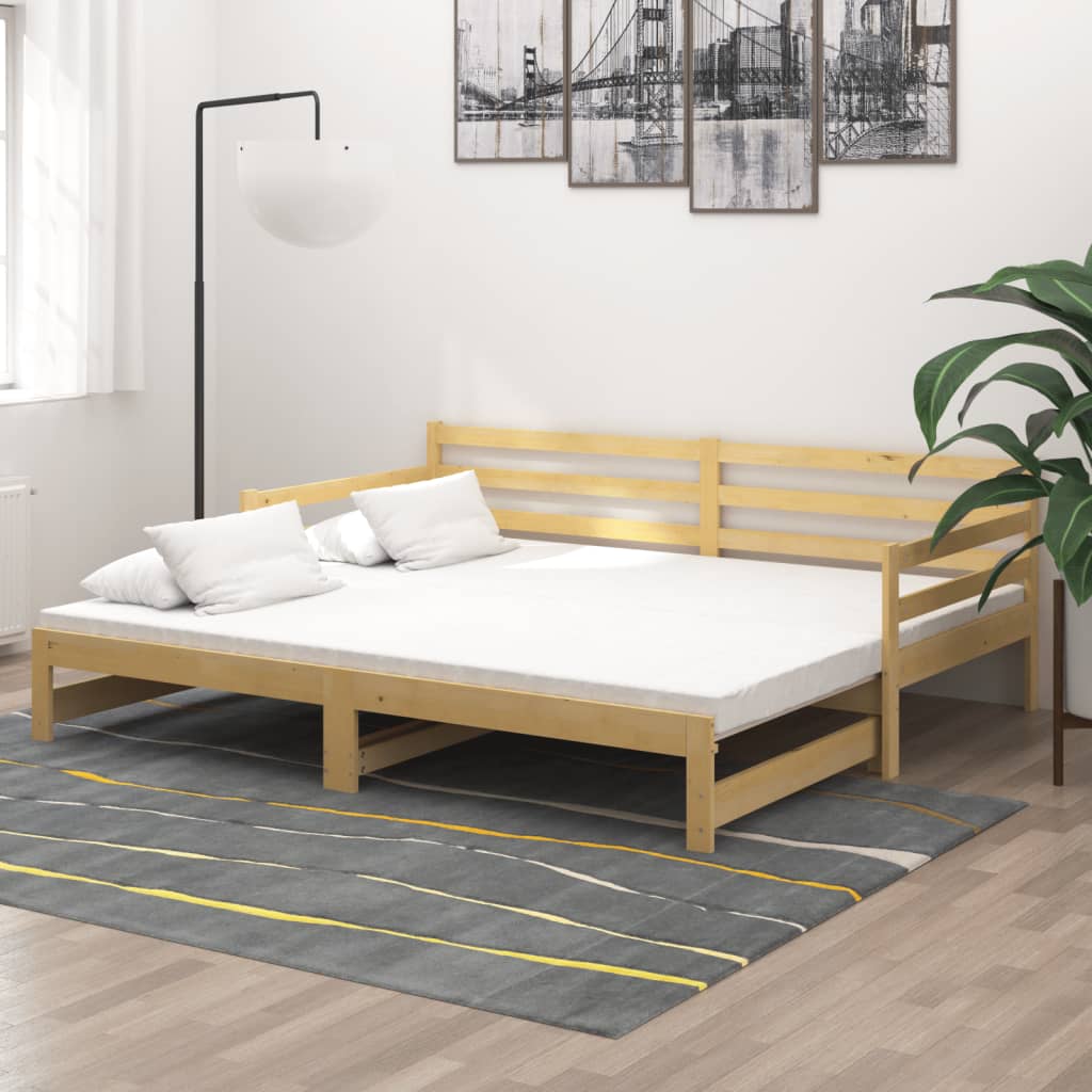 Päivävuode ulosvedettävä täysi mänty 2x (90x200) cm - Sisustajankoti.fi