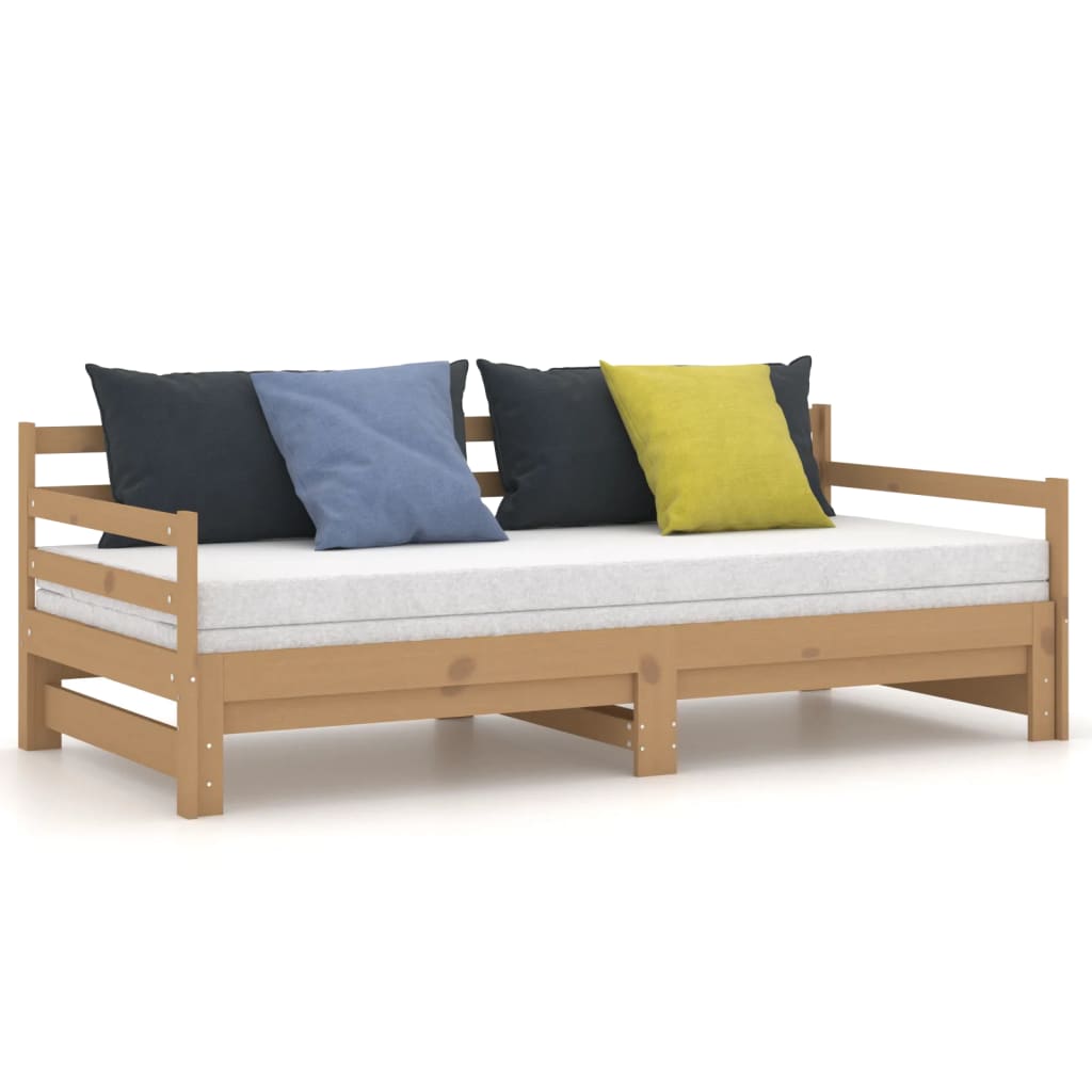 Päivävuode ulosvedettävä hunajanrusk. täysi mänty 2x(90x200) cm - Sisustajankoti.fi