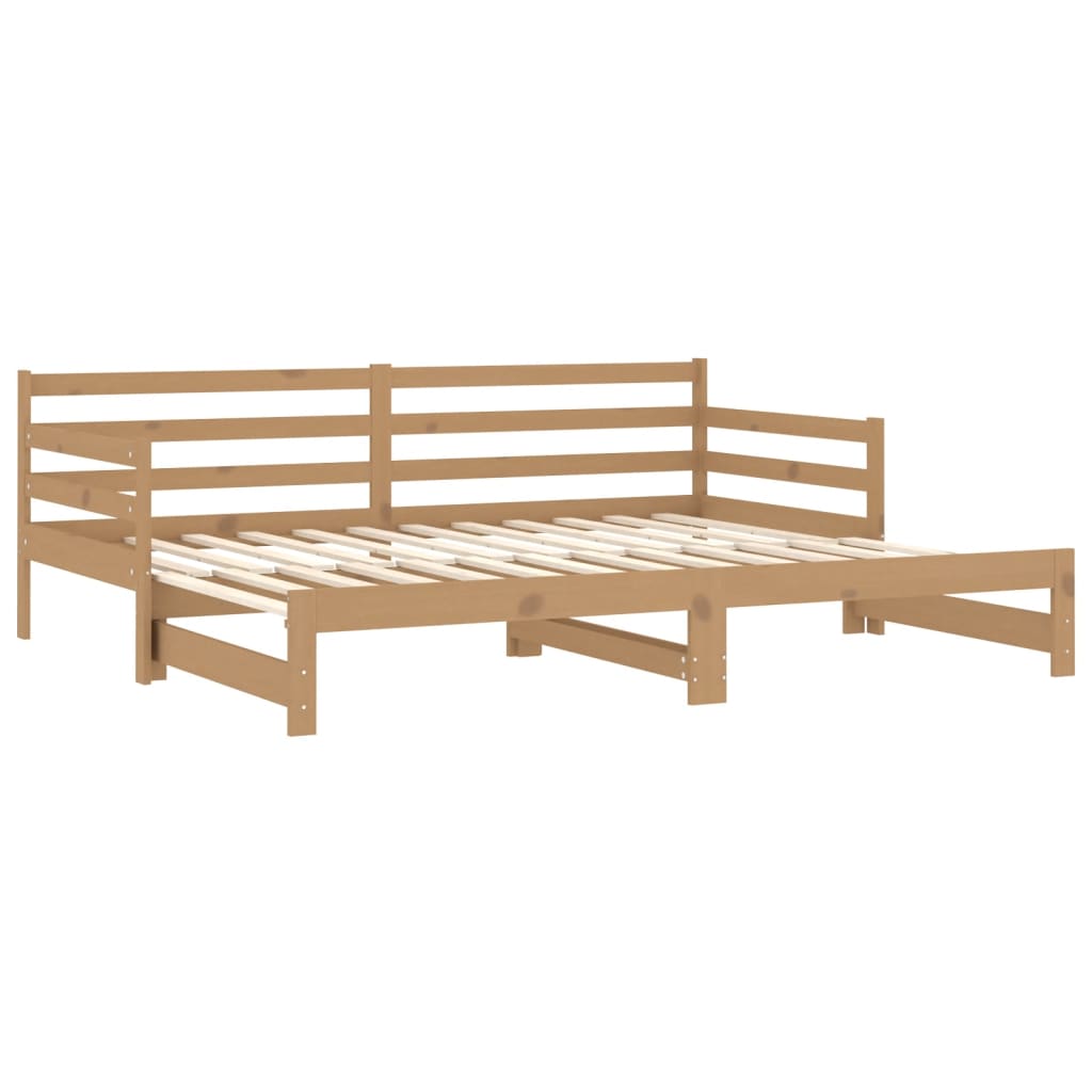Päivävuode ulosvedettävä hunajanrusk. täysi mänty 2x(90x200) cm - Sisustajankoti.fi