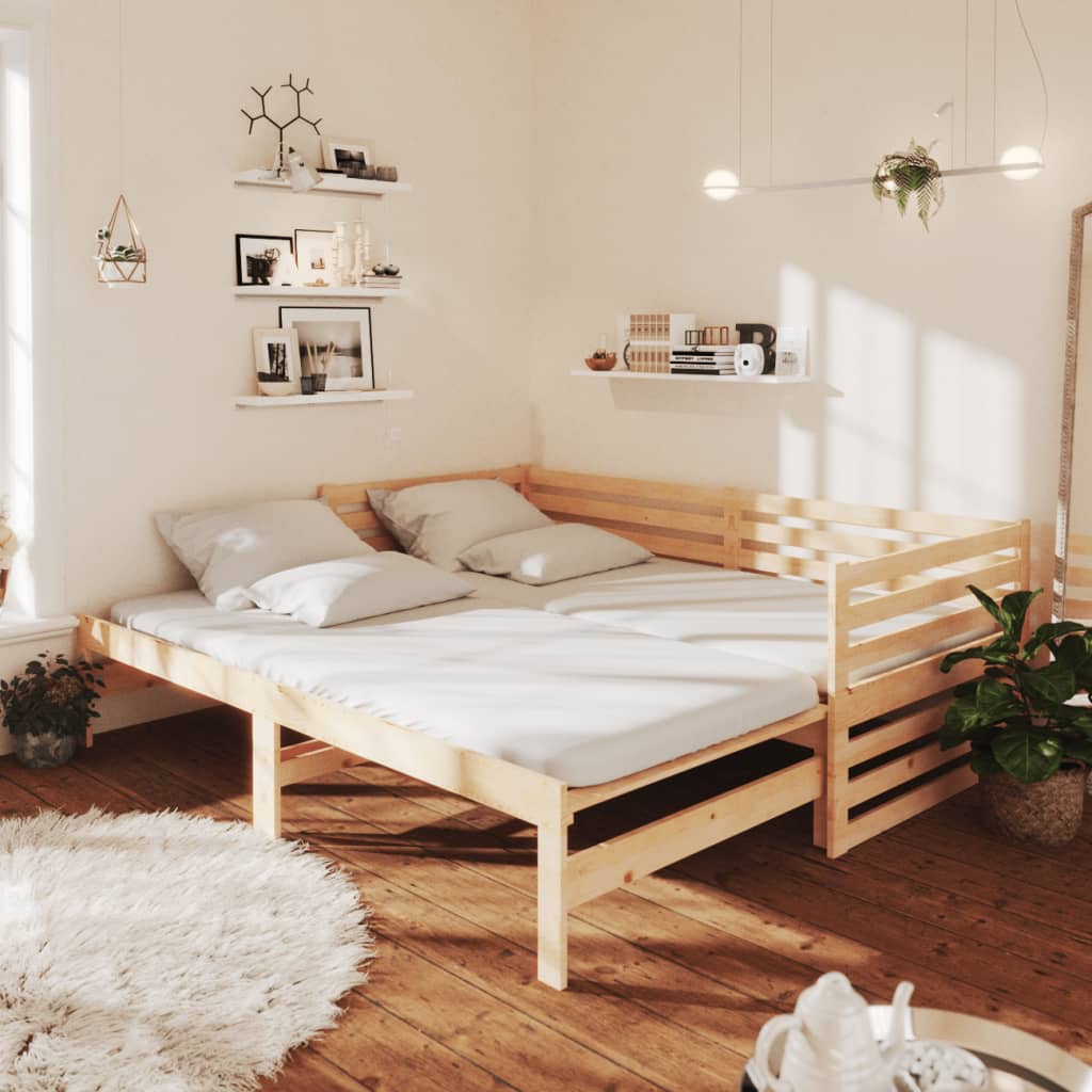 Päivävuode ulosvedettävä täysi mänty 2x (90x200) cm - Sisustajankoti.fi