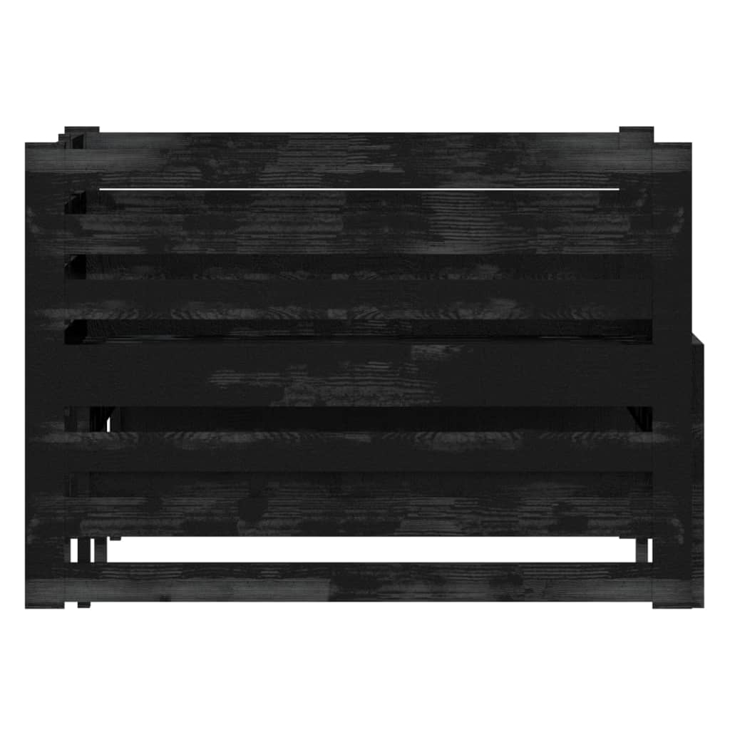 Päivävuode ulosvedettävä musta täysi mänty 2x (90x200) cm - Sisustajankoti.fi