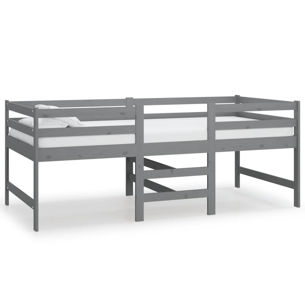 Korotettu sänky harmaa täysi mänty 90x200 cm - Sisustajankoti.fi