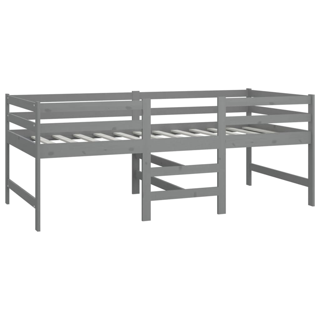 Korotettu sänky harmaa täysi mänty 90x200 cm - Sisustajankoti.fi