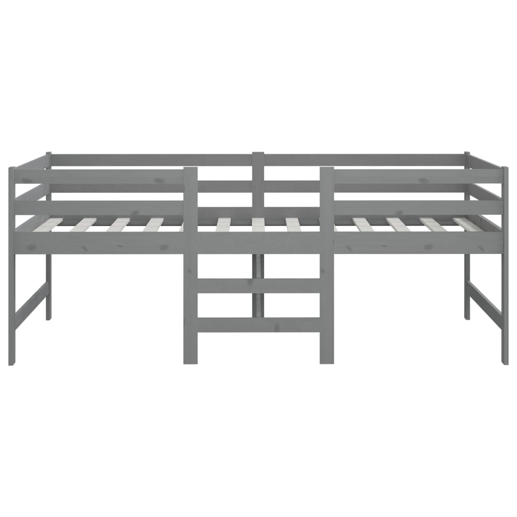 Korotettu sänky harmaa täysi mänty 90x200 cm - Sisustajankoti.fi