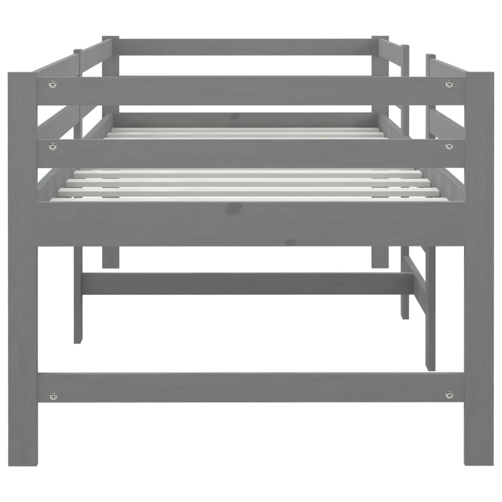 Korotettu sänky harmaa täysi mänty 90x200 cm - Sisustajankoti.fi